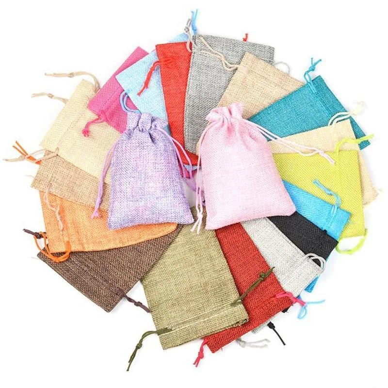 Linen Bag Bulk - 50 stk/partij 7x9 9x12 10x14 13x18
