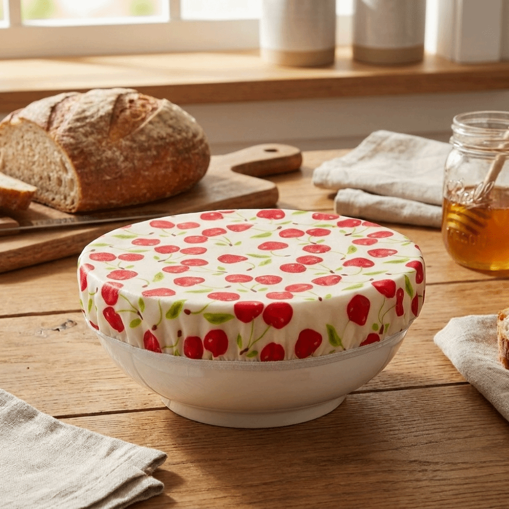 Beeswax Food Cover - Anti-stof bijenwasdoek komhoes, vershoudend, wasbaar katoenen