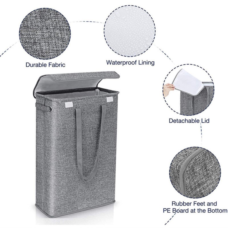 Katoen Linnen Wasmand Met Deks - Laundry Strip Eco recensie en prijs