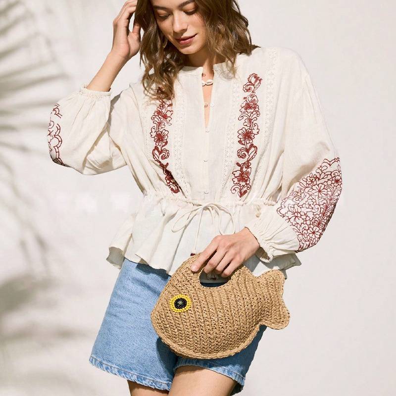Raffia stro geweven tas, visvo - Linen Bag Bulk recensie en prijs