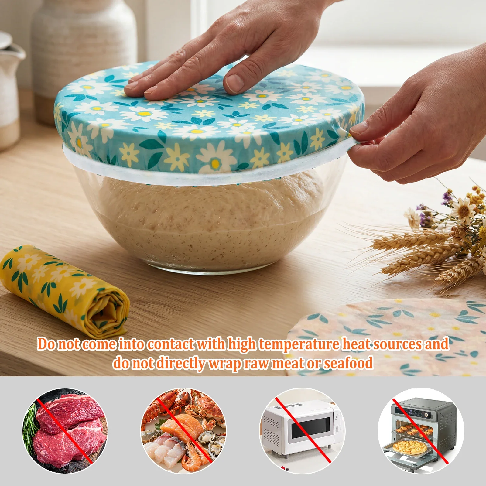 3 Stuks Kom Covers Katoen Bije - Beeswax Food Cover recensie en prijs