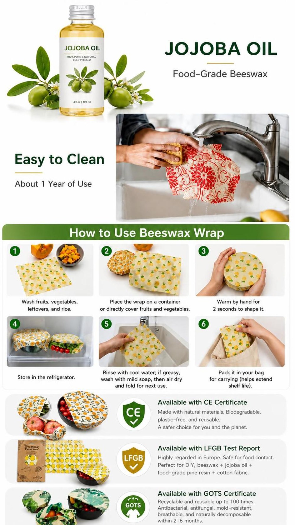 9 stuks wasbare bijenwas voeds - Beeswax Food Cover recensie en prijs