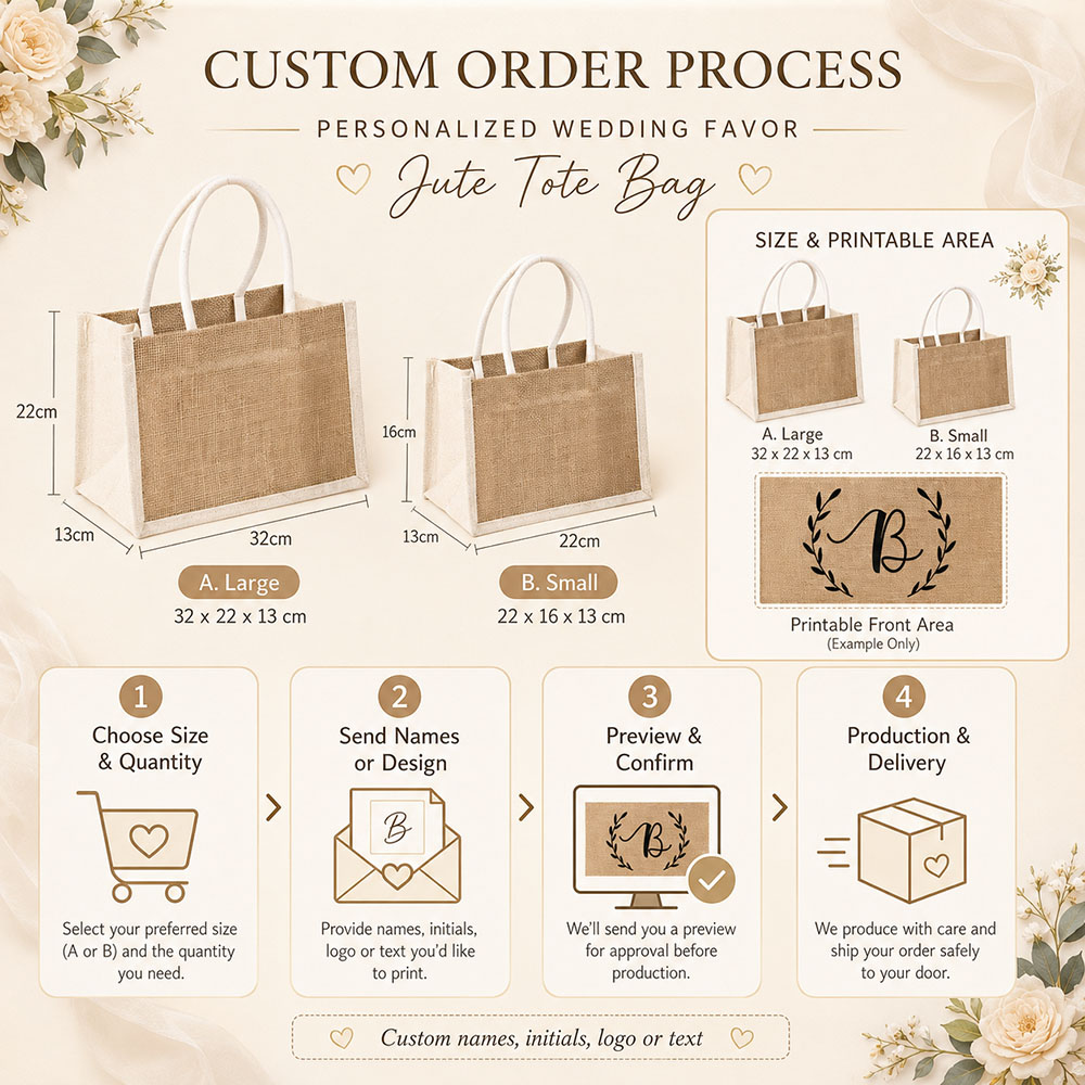 Op maat gemaakte bruiloft cade - Linen Bag Bulk recensie en prijs