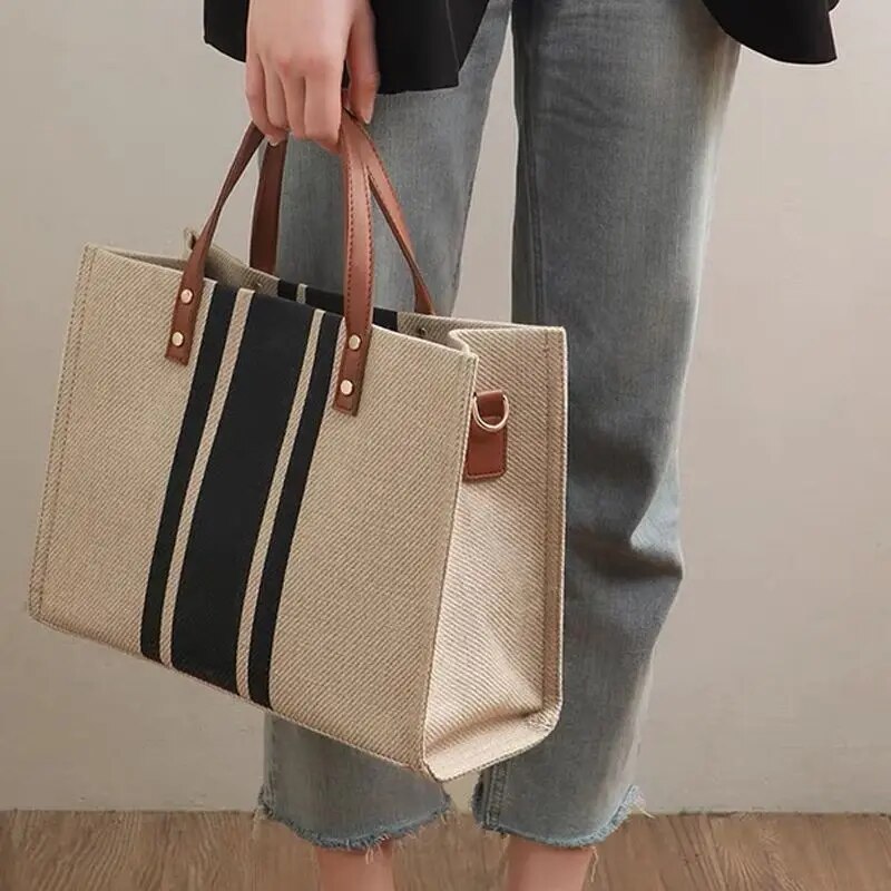 Casual Canvas Streeppatroon Gr - Linen Bag Bulk recensie en prijs