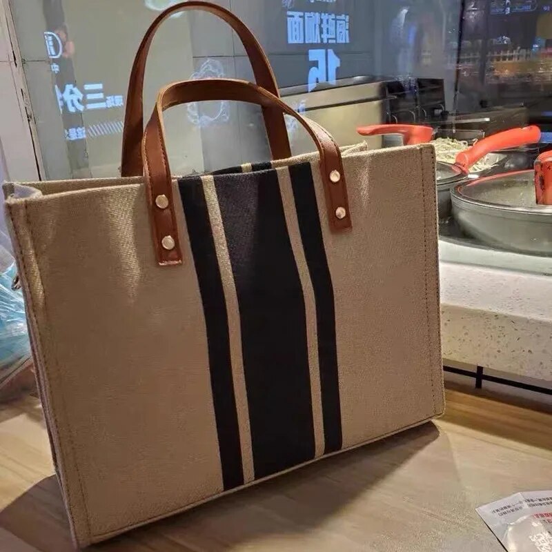 Casual Canvas Streeppatroon Gr - Linen Bag Bulk recensie en prijs